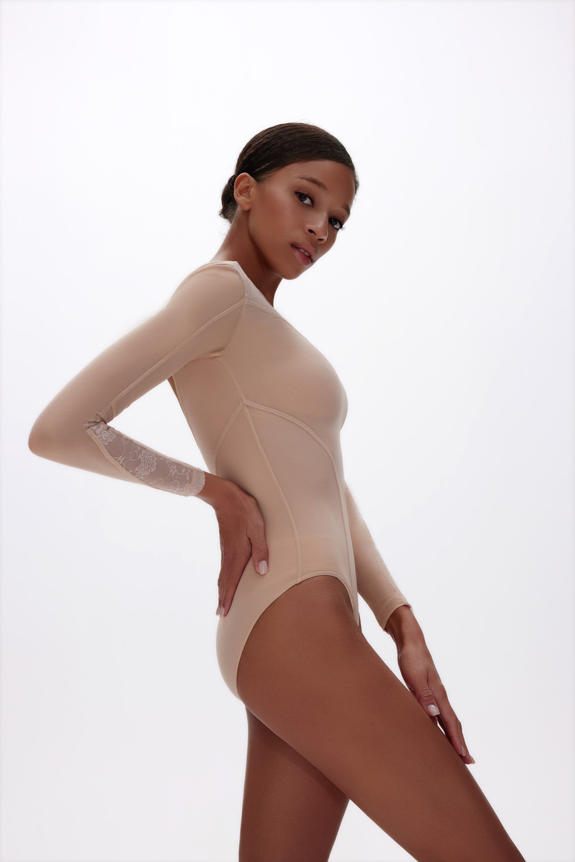 Fla Embroidered Cutout Ballet Leotard